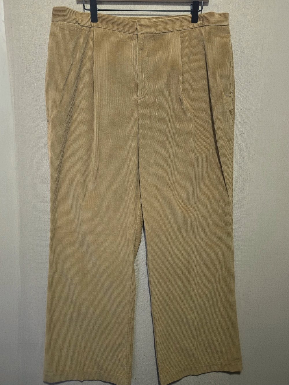 Eddie Bauer Corduroy Pants Blakely Fit Tan High Rise Wide Leg NWT Size 18